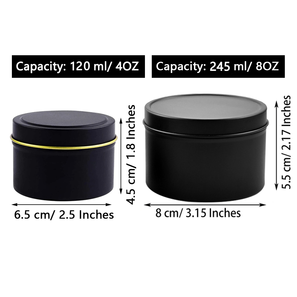4oz/ 8oz Candle tins with lids - Candle Warning Label บทวิจารณ์และราคา