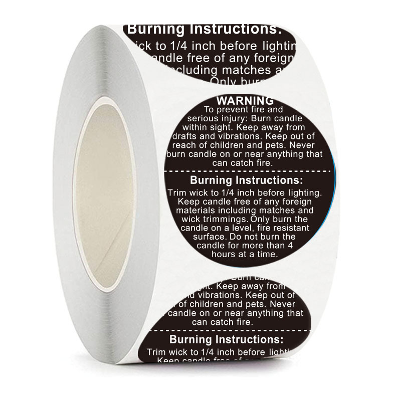 500Pcs Warning Labels Candle J - Candle Warning Label บทวิจารณ์และราคา