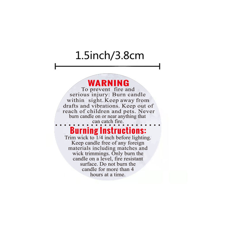 500Pcs Warning Labels Candle J - Candle Warning Label บทวิจารณ์และราคา