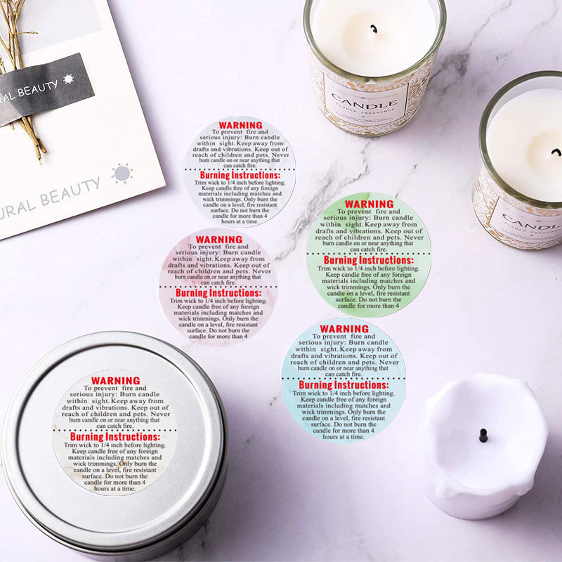 500Pcs Warning Labels Candle J - Candle Warning Label บทวิจารณ์และราคา
