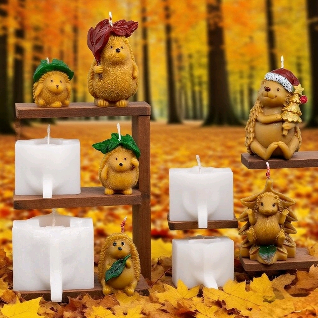 3D Autumn Hedgehog Party Chris - Candle Making Kit Xmas บทวิจารณ์และราคา