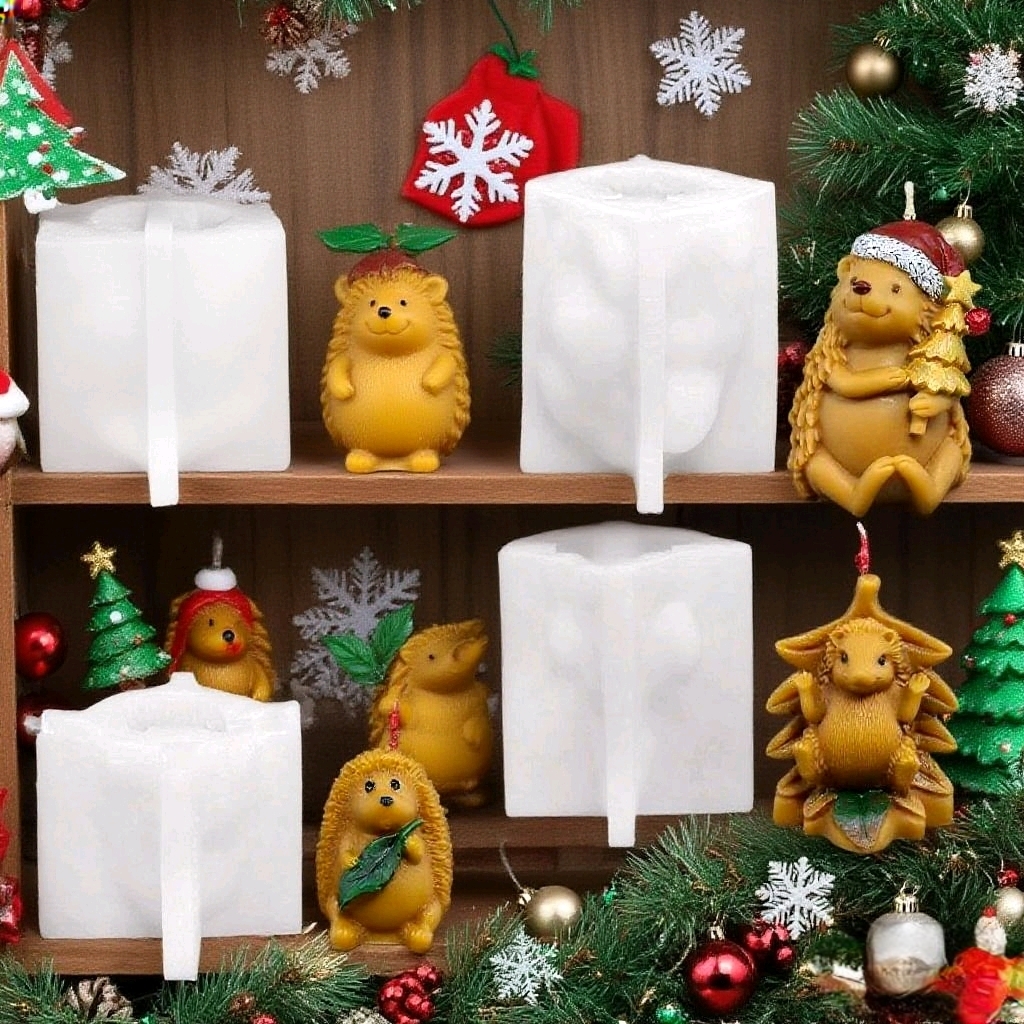 3D Autumn Hedgehog Party Chris - Candle Making Kit Xmas บทวิจารณ์และราคา