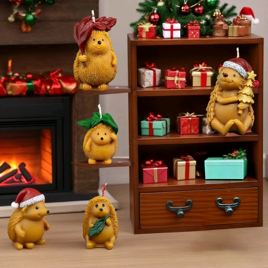 3D Autumn Hedgehog Party Chris - Candle Making Kit Xmas บทวิจารณ์และราคา