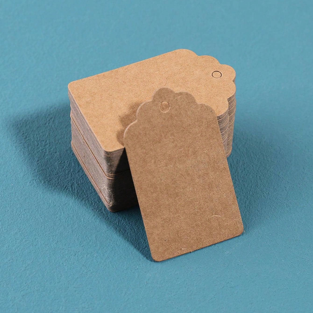 100pcs Brown Kraft Paper Flowe - Candle Warning Label บทวิจารณ์และราคา