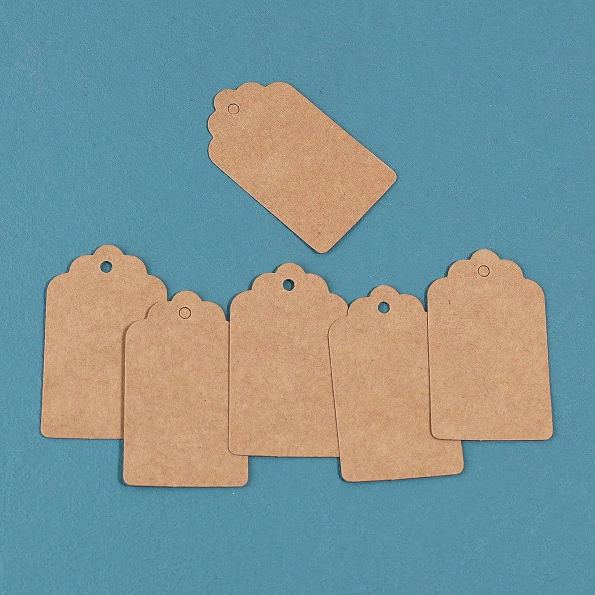 100pcs Brown Kraft Paper Flowe - Candle Warning Label บทวิจารณ์และราคา
