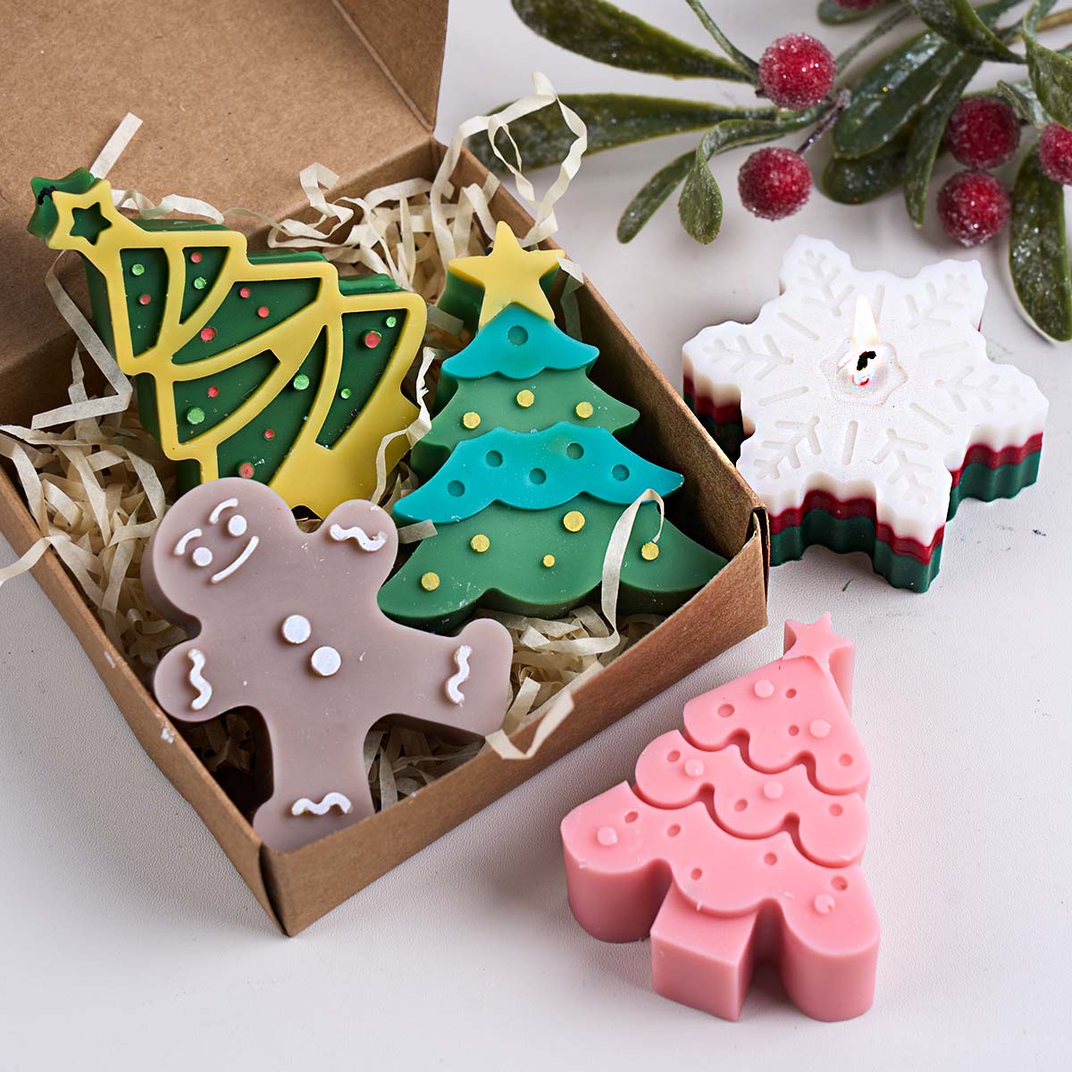 Christmas Tree Snowflake Silic - Candle Making Kit Xmas บทวิจารณ์และราคา