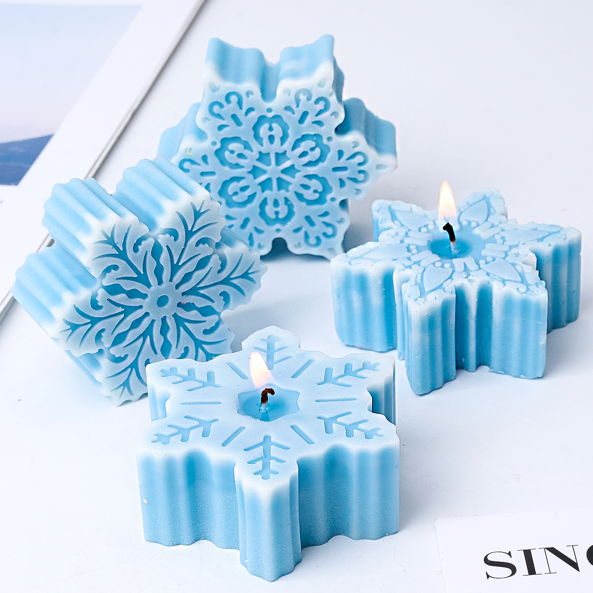 Christmas Tree Snowflake Silic - Candle Making Kit Xmas บทวิจารณ์และราคา