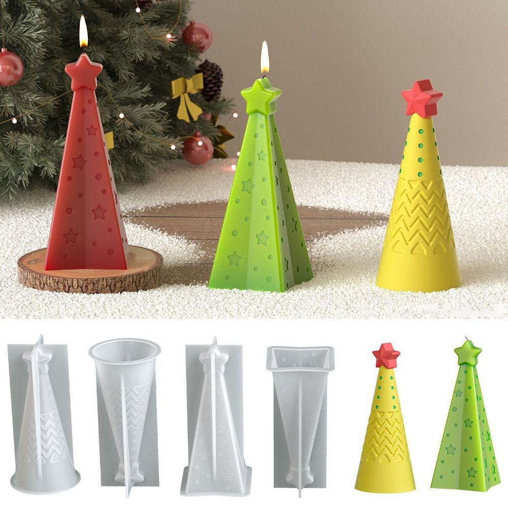 Silicone Christmas Cone Candle - Candle Making Kit Xmas บทวิจารณ์และราคา