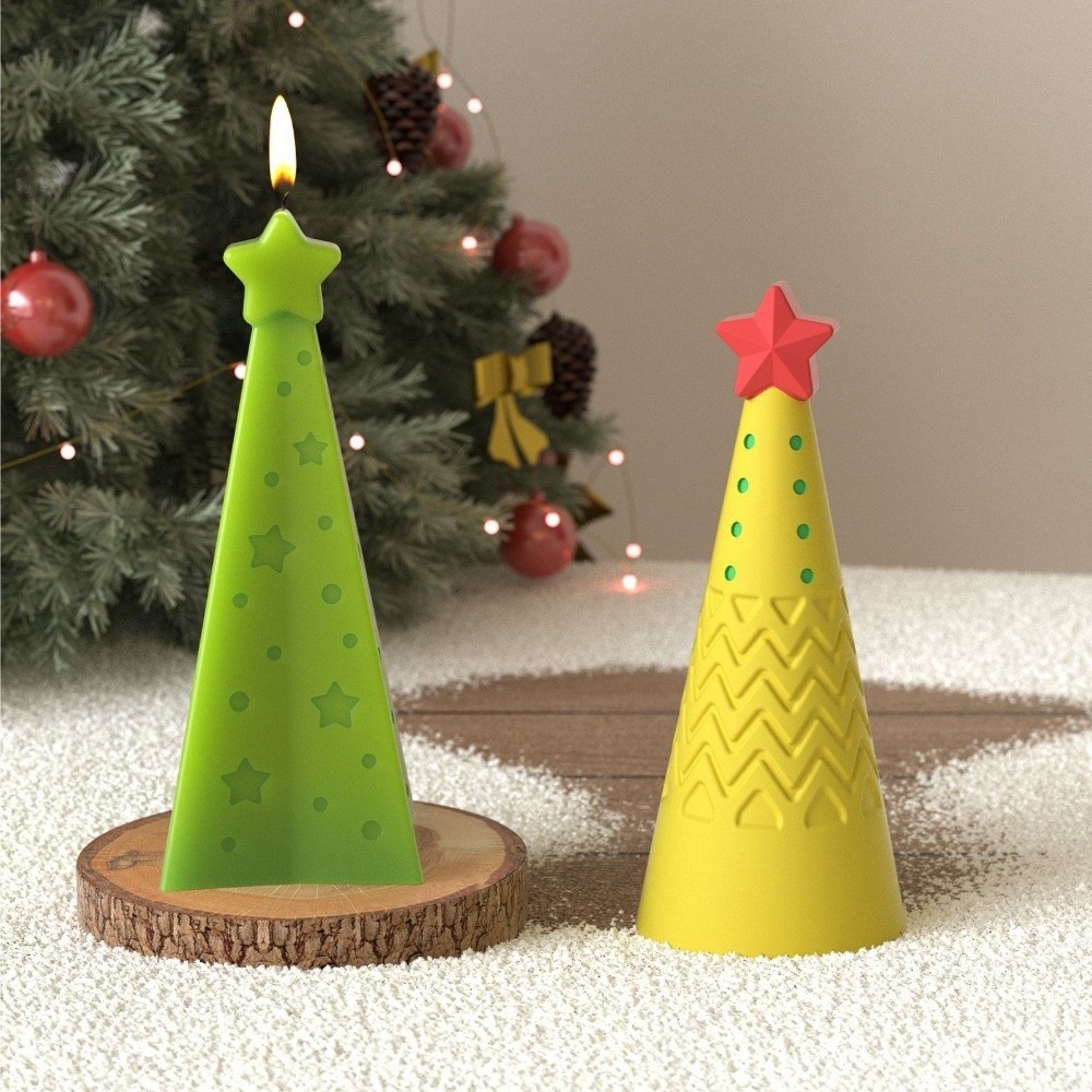Silicone Christmas Cone Candle - Candle Making Kit Xmas บทวิจารณ์และราคา
