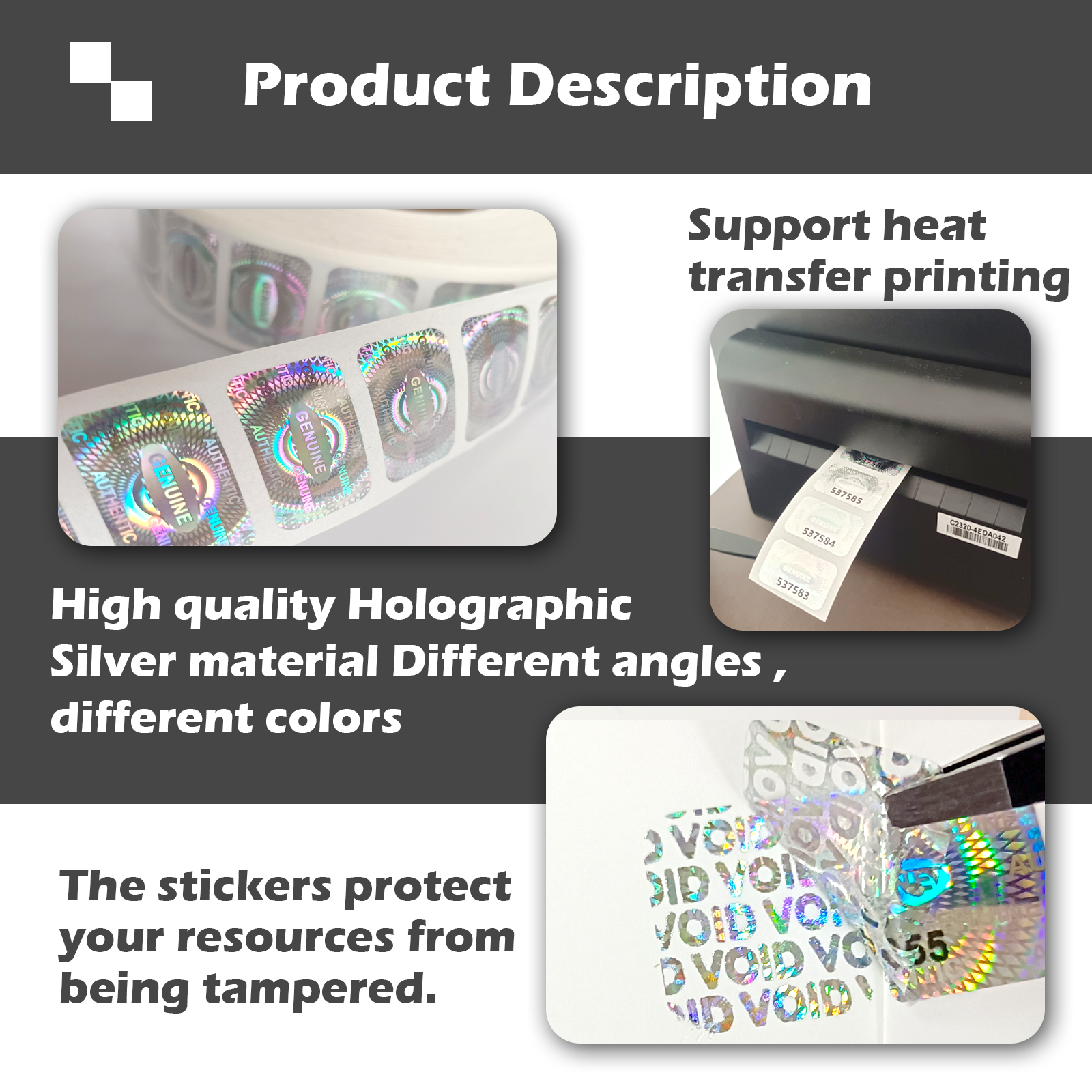 Custom Silver Hologram Securit - Candle Warning Label บทวิจารณ์และราคา