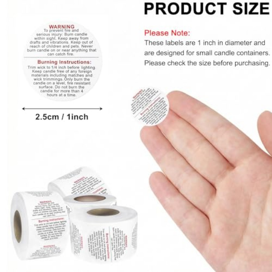2000PCS Candle Warning Labels: - Candle Warning Label บทวิจารณ์และราคา